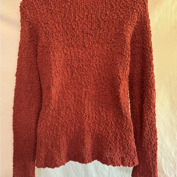 B-97 David Brooks Rust Red Turtle neck Long Sleeve Pullover Sweater Size S - Picture 8 of 15